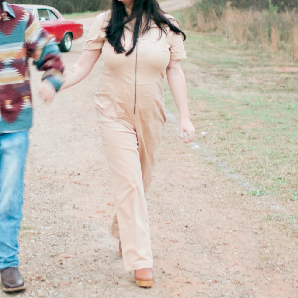 Tan Corduroy Jumpsuit